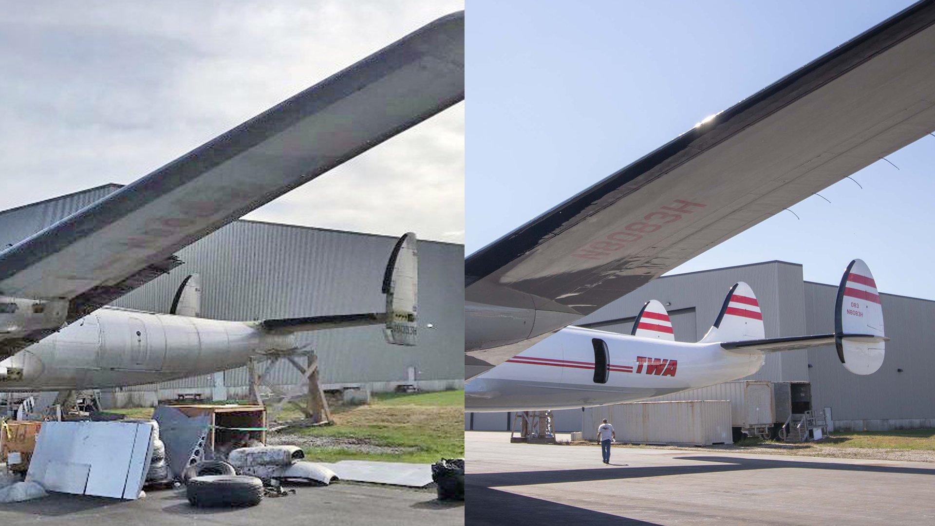 TWA_Connie_BeforeandAfter_PlaneWing