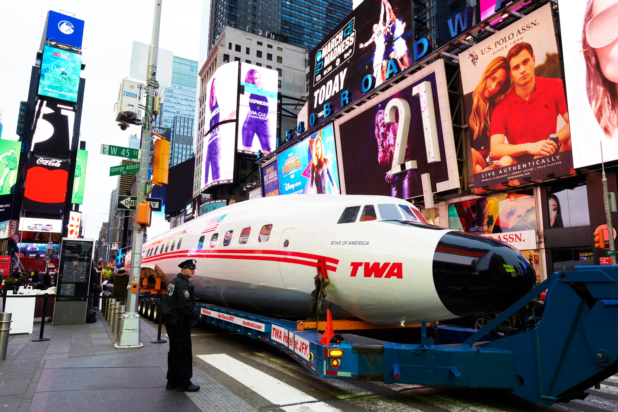 Connie in Times Square