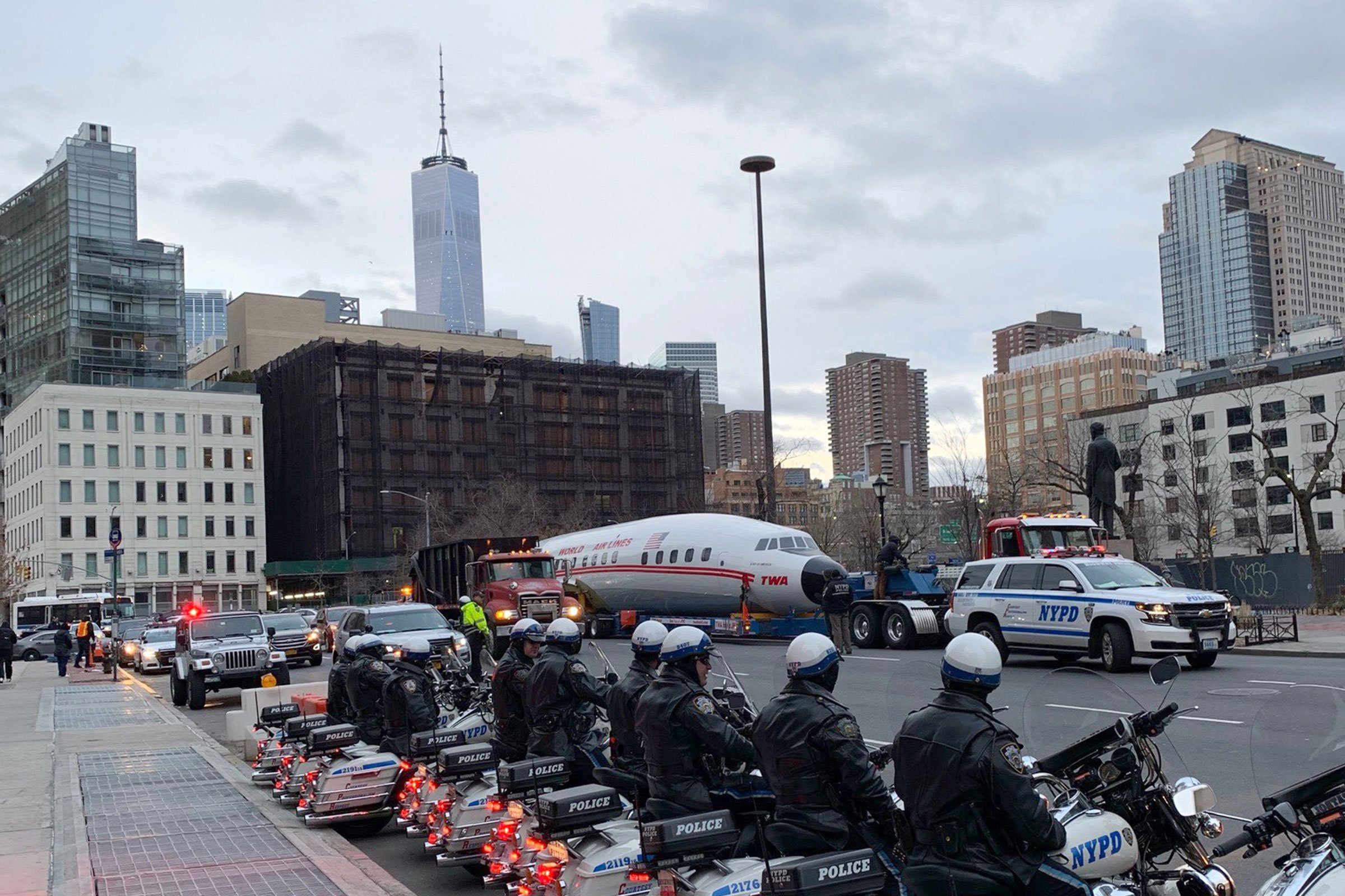 New York’s finest! A team of 75 NYPD officers escorted Connie to Times Square on March 23, 2019. 