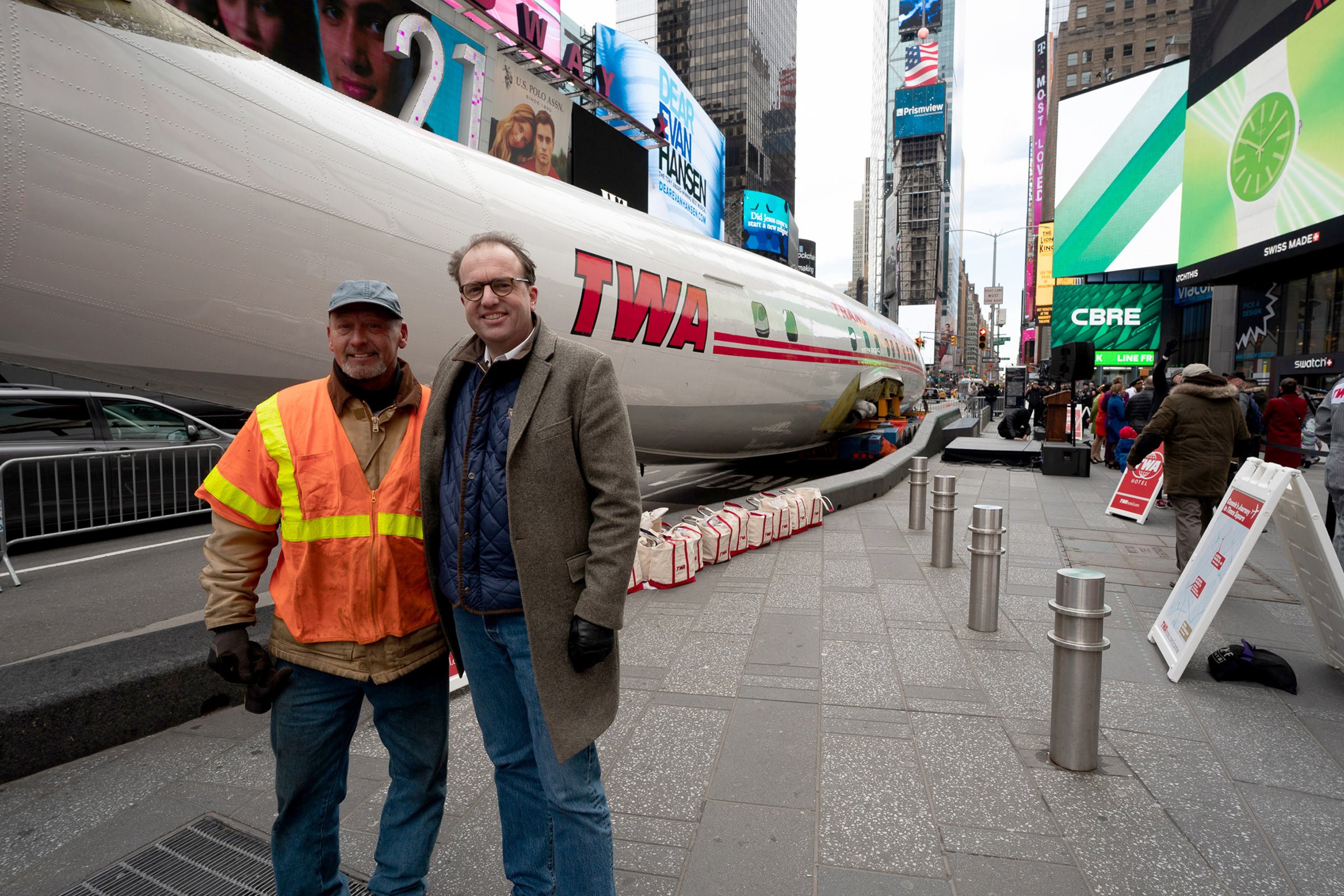 Two for the road: Tyler Morse, CEO and Managing Partner of MCR and MORSE Development, and Marty Batura of Worldwide Aircraft Recovery, Ltd, on March 23, 2019.