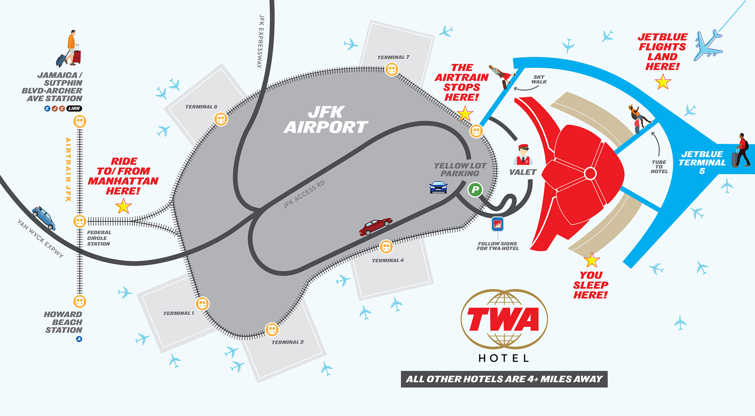 TWA Hotel Map