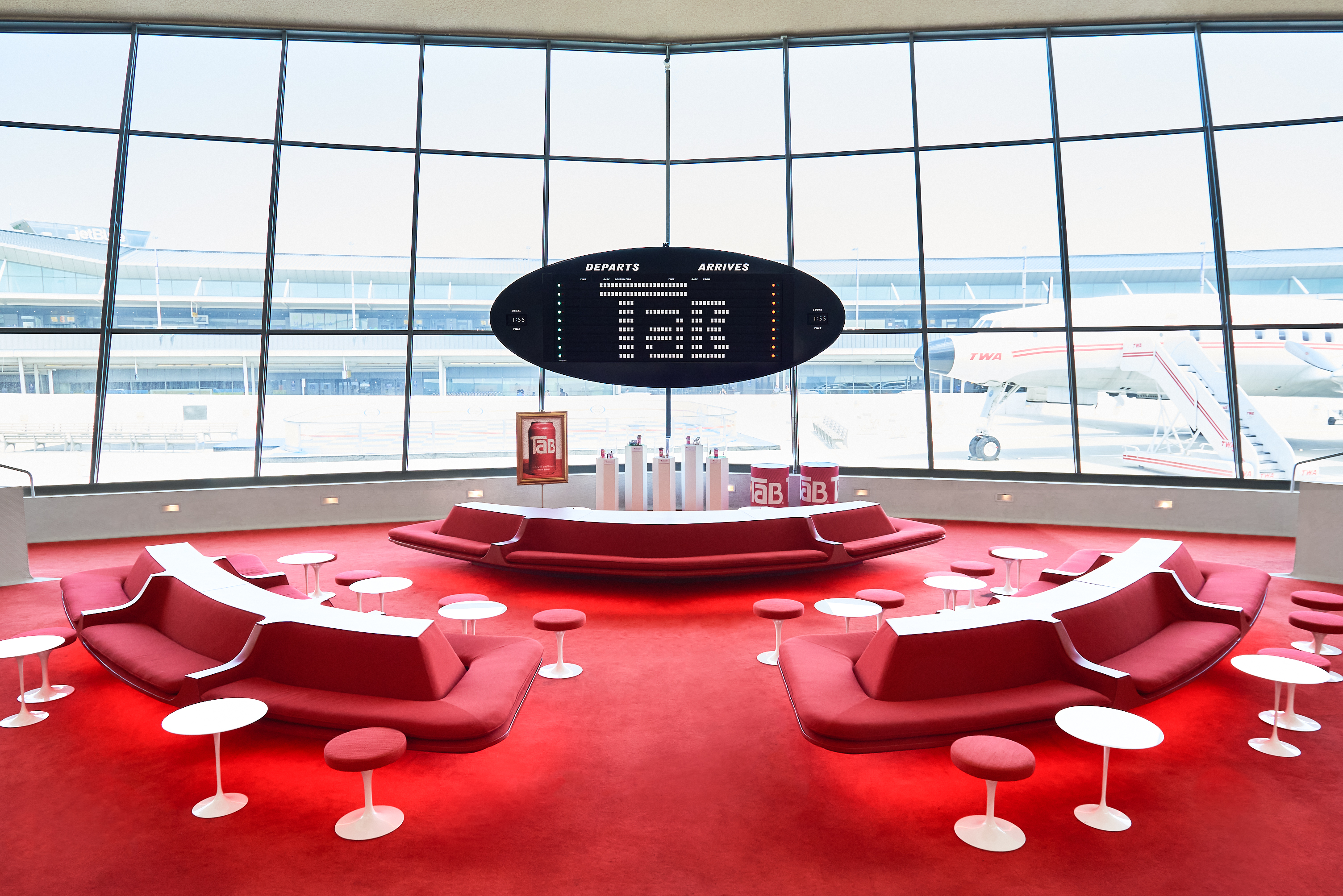 Tab display at the TWA Hotel