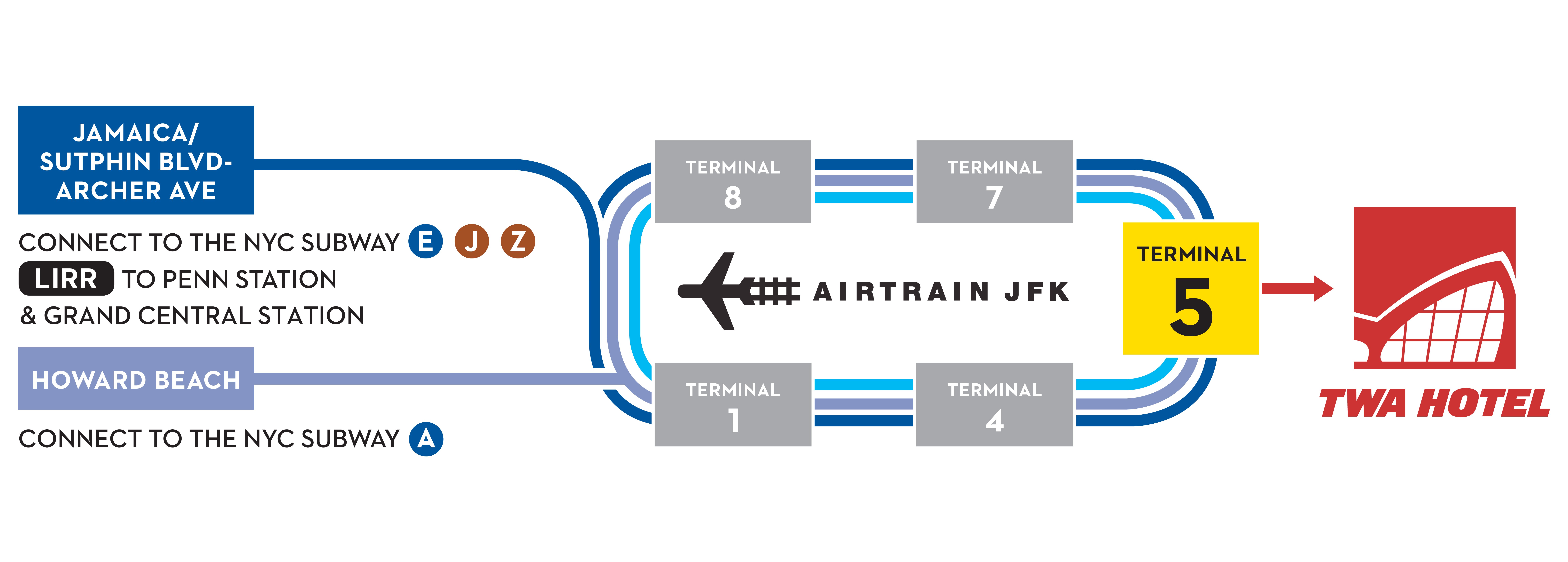 AirTrain map