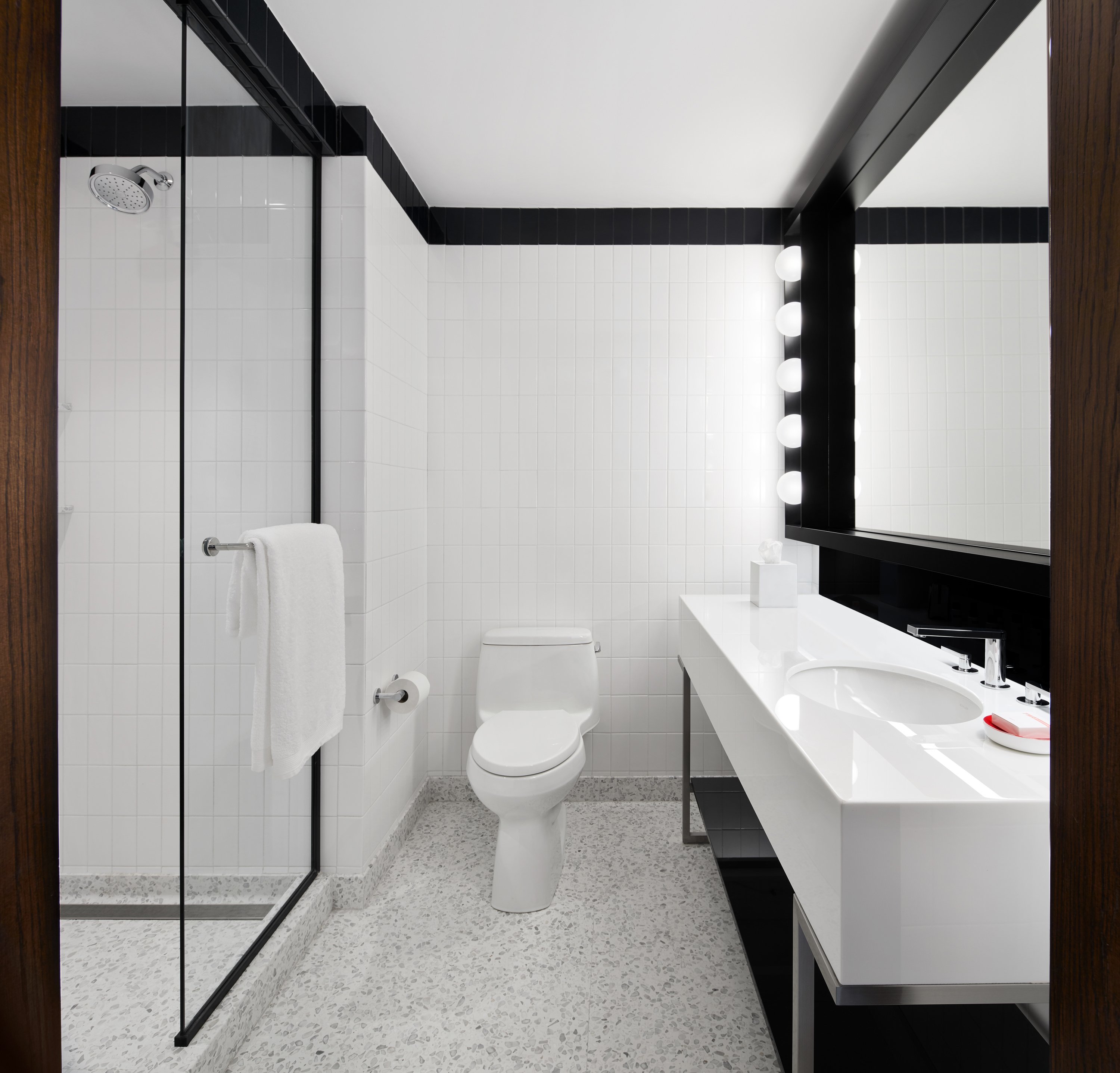 TWA Hotel guestroom bathroom